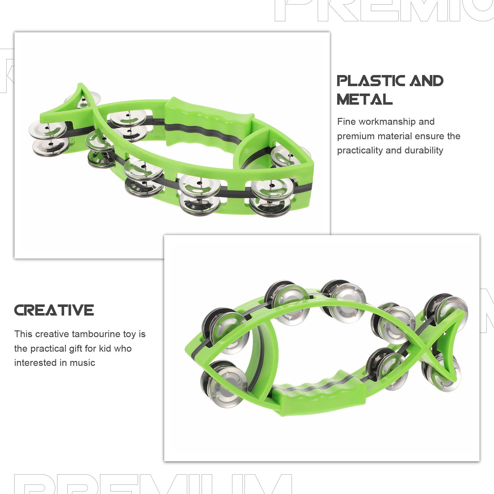 Fish Shaped H Bell Toys Kids Adults Green Color Plastic Percussion Instruments Portable Party Supply Stage Performance
Fish Shaped H Bell Toys Kids Adults Green Color Plastic Percussion Instruments Portable Party Supply Stage Performance