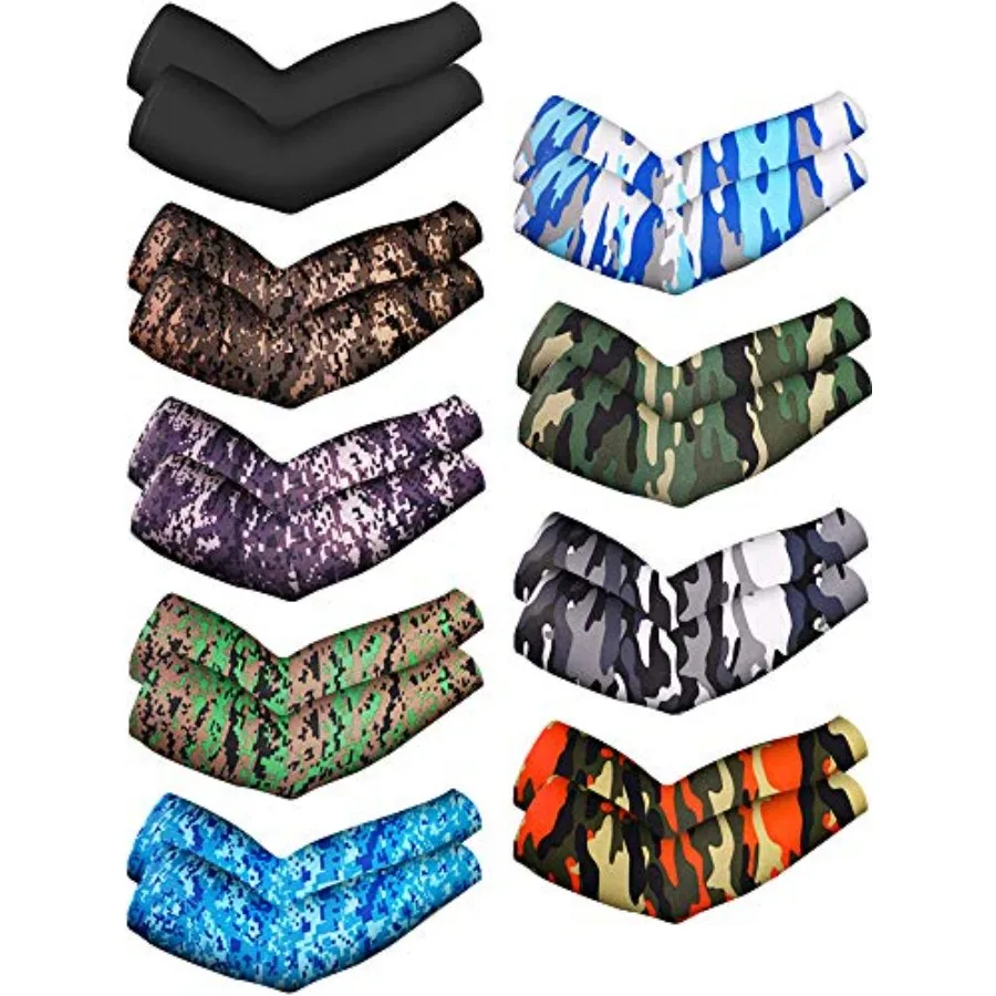 9 Pairs Unisex UV Protection Sleeves Arm Cooling Ice Silk Arm Cover Sleeves Camouflage, Black
9 Pairs Unisex UV Protection Sleeves Arm Cooling Ice Silk Arm Cover Sleeves Camouflage, Black