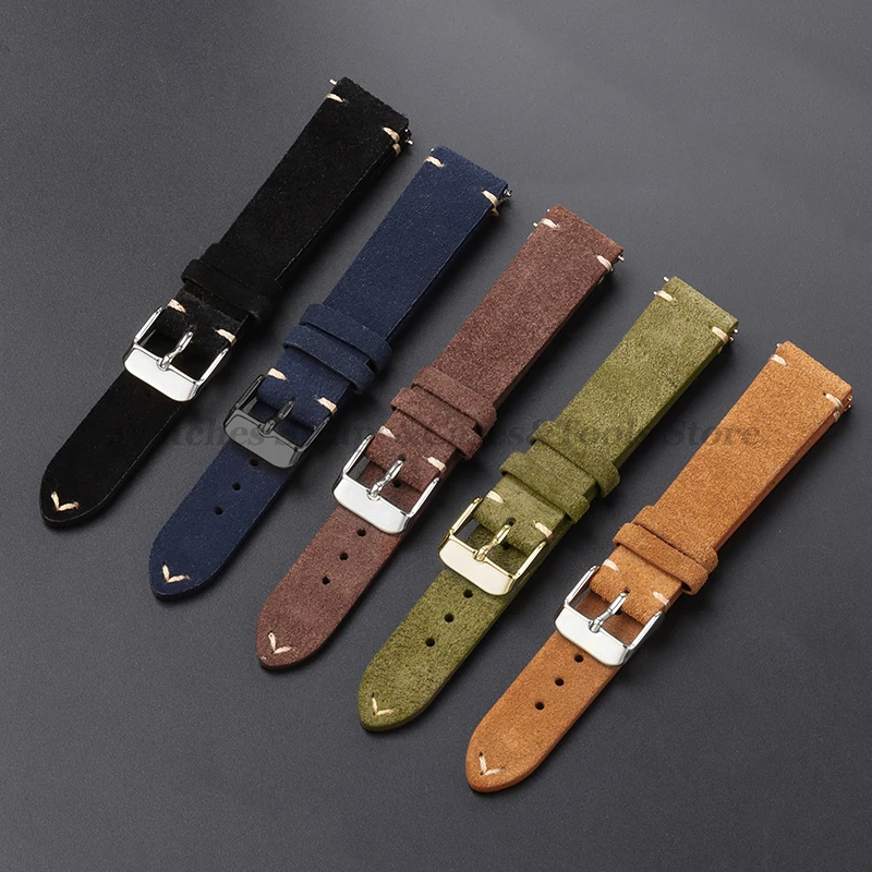 Vintage Genuine Suede Leather Watchband 14mm 16mm 18mm 20mm 22mm for Omega for Seiko Handmade Bracelet Quick Release Watch Strap
Vintage Genuine Suede Leather Watchband 14mm 16mm 18mm 20mm 22mm for Omega for Seiko Handmade Bracelet Quick Release Watch Strap