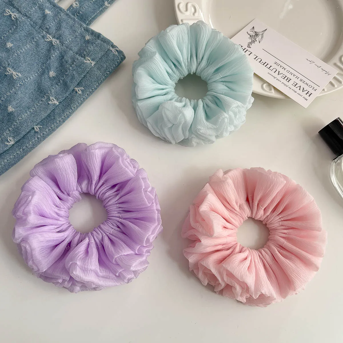 Pleated Hair Rope Tie Large Scrunchies Children's Elastic Hair Bands Girl Hair Accessories Ponytail Holder Rubber Band Headdress
Pleated Hair Rope Tie Large Scrunchies Children's Elastic Hair Bands Girl Hair Accessories Ponytail Holder Rubber Band Headdress