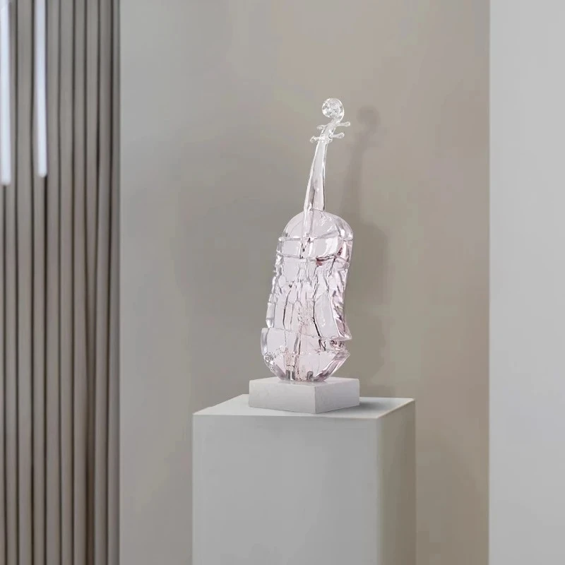 Modern light luxury transparent crystal violin ornament sculpture large floor-to-ceiling handicraft
Modern light luxury transparent crystal violin ornament sculpture large floor-to-ceiling handicraft