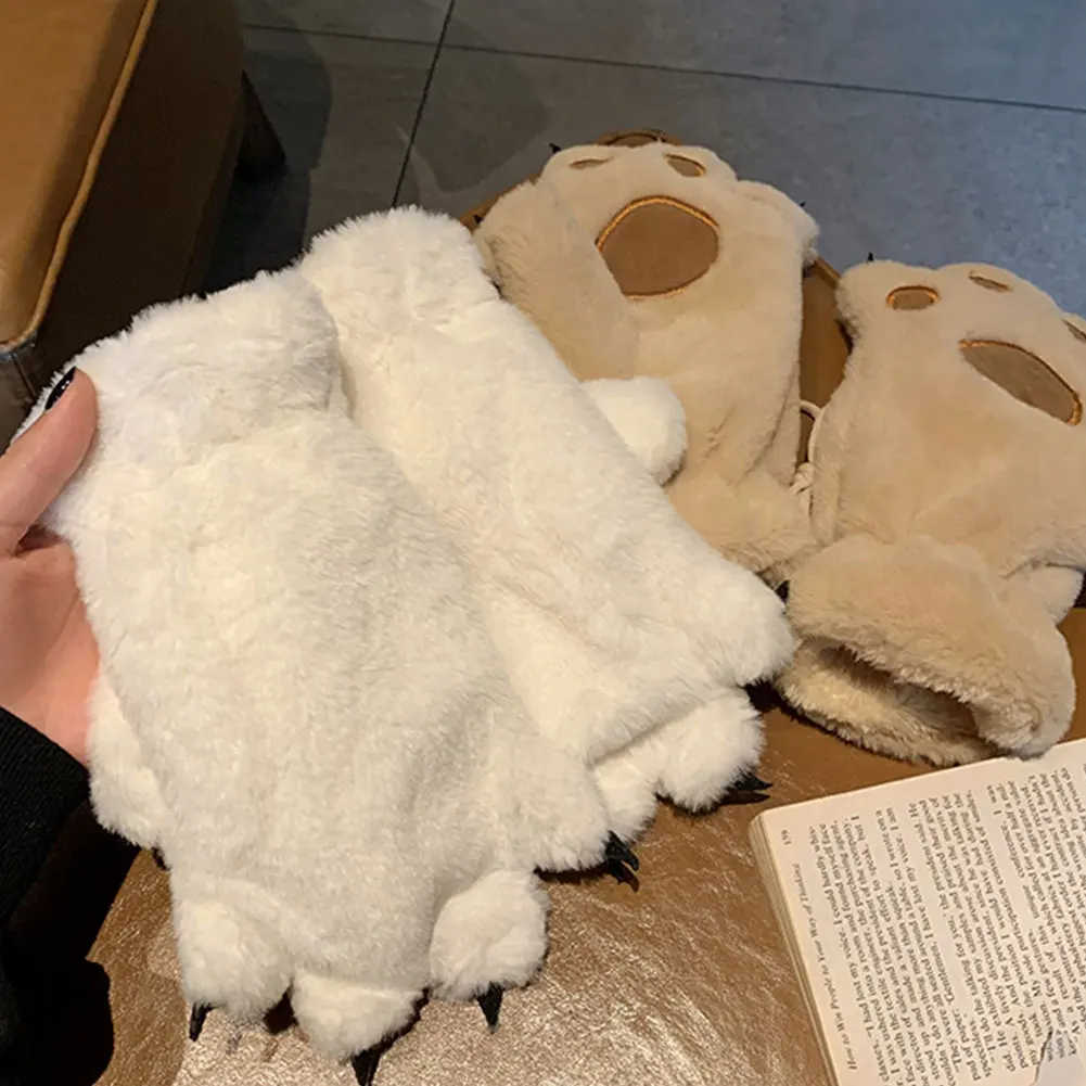 Женские утолщенные плюшевые перчатки с подвеской на шее, медвежья лапа, кошачий коготь, милые зимние теплые перчатки с флисовой подкладкой в мультяшном стиле
Женские утолщенные плюшевые перчатки с подвеской на шее, медвежья лапа, кошачий коготь, милые зимние теплые перчатки с флисовой подкладкой в мультяшном стиле