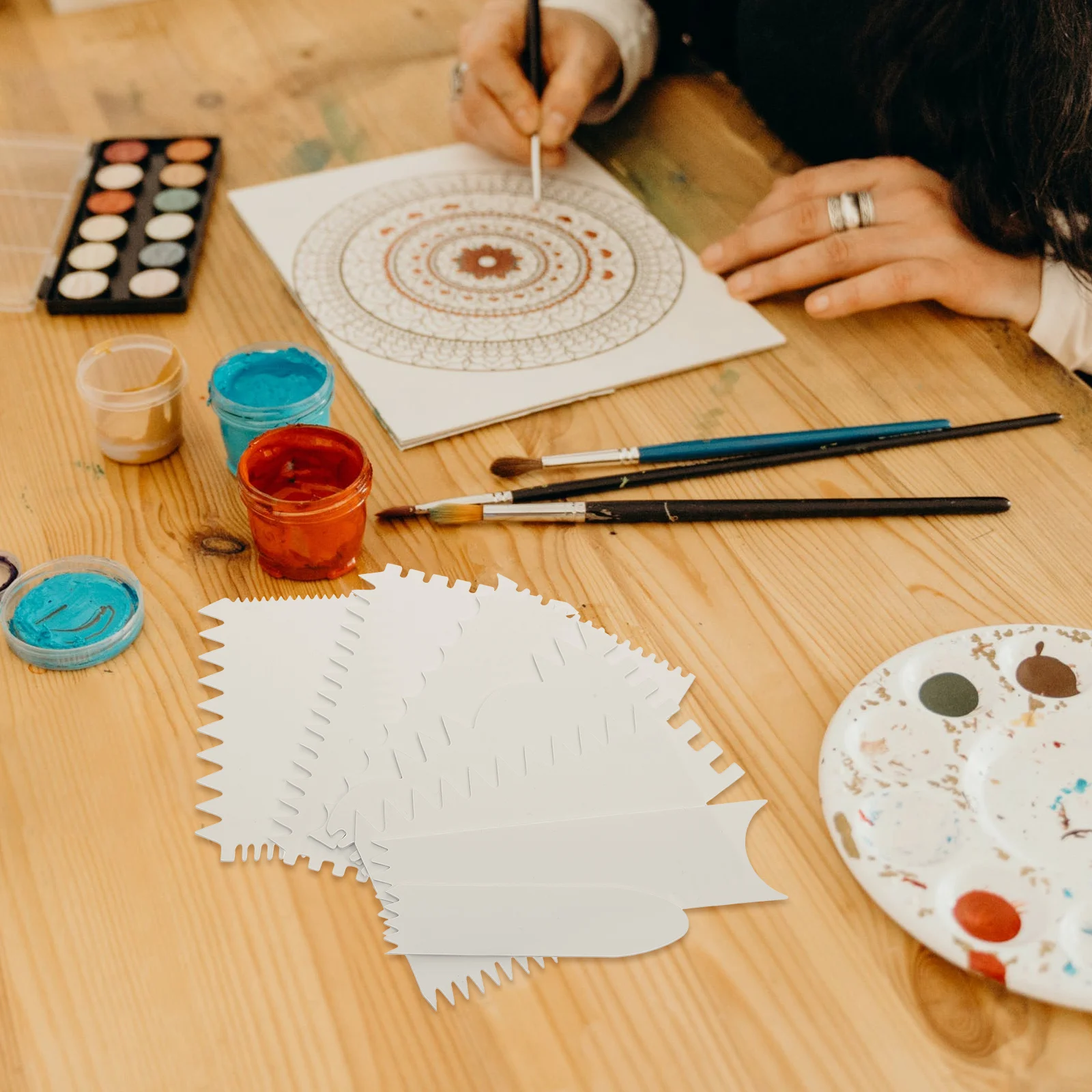 7 pcs Painting Scrapers Sawtooth Design Acrylic Art Tools For Diy Graffiti Drawing Tool Set Painting Scrapers Art
7 pcs Painting Scrapers Sawtooth Design Acrylic Art Tools For Diy Graffiti Drawing Tool Set Painting Scrapers Art