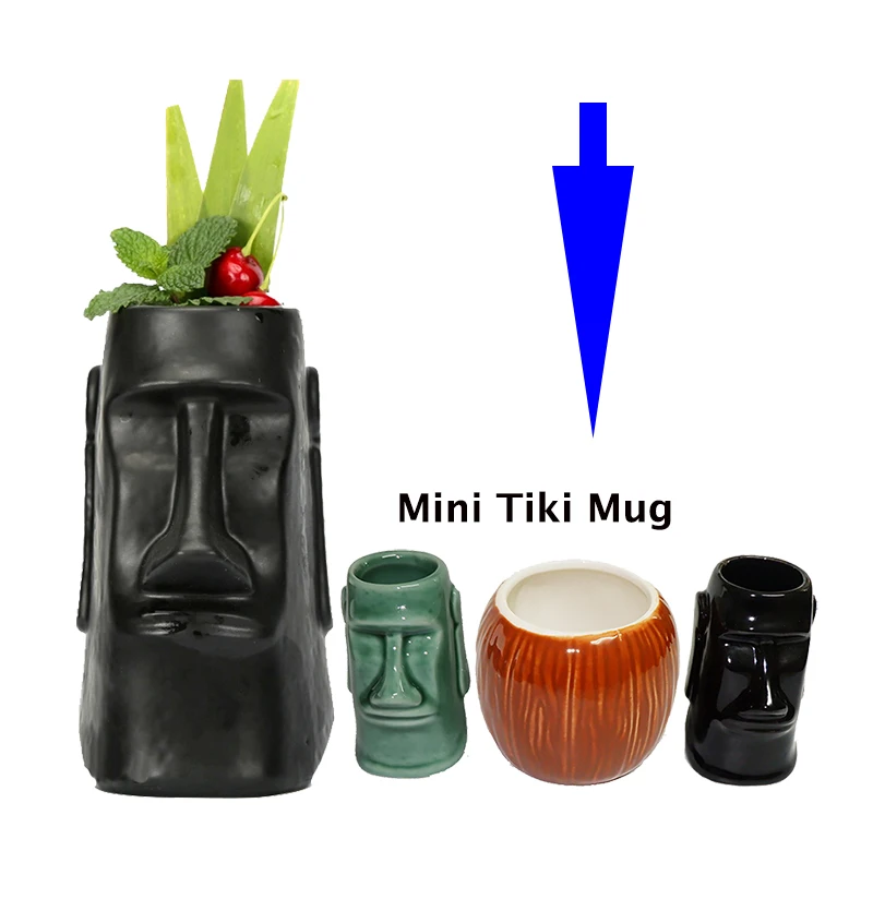 Mini Tiki Mug Drink ware Set of 3
Mini Tiki Mug Drink ware Set of 3