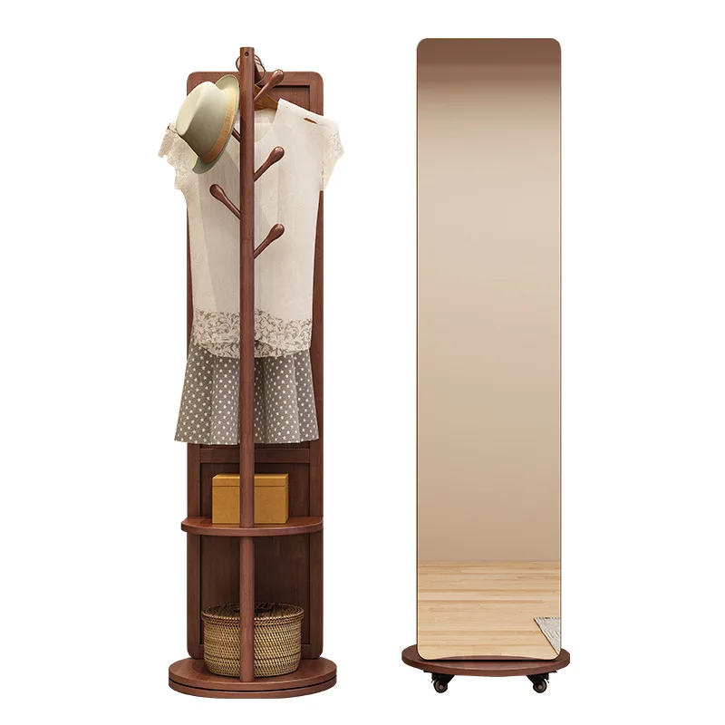 Nordic solid wood full-length mirror, household floor-to-ceiling coat rack ins wind, rotatable mirror
Nordic solid wood full-length mirror, household floor-to-ceiling coat rack ins wind, rotatable mirror