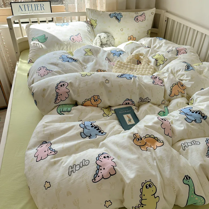 Cute Printed 100% Cotton Bedding Set Cartoon Skin-Friendly Fitted Sheet Sets with Quilt Cover Cozy Home Textile for Four Seasons
Cute Printed 100% Cotton Bedding Set Cartoon Skin-Friendly Fitted Sheet Sets with Quilt Cover Cozy Home Textile for Four Seasons