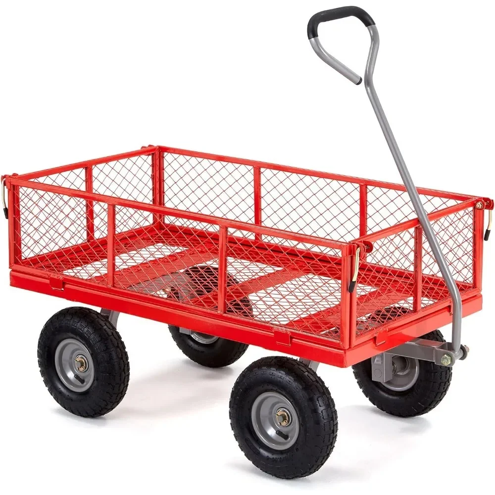 Garden Carts Red 800 Pound Capacity Heavy Duty Steel Mesh,Garden Supplies With Easy Grip Handle, Versatile Utility Wagon Cart
Garden Carts Red 800 Pound Capacity Heavy Duty Steel Mesh,Garden Supplies With Easy Grip Handle, Versatile Utility Wagon Cart