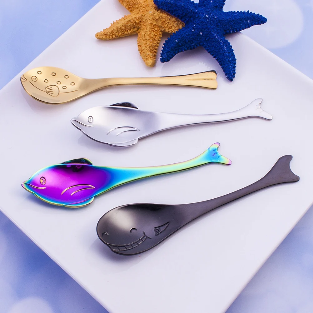 4pcs Stainless Steel Soup Spoon Whale Design Coffee Dessert Spoon Cartoon Shape Premium Polished Dishwasher Safe Spoons For Tea
4pcs Stainless Steel Soup Spoon Whale Design Coffee Dessert Spoon Cartoon Shape Premium Polished Dishwasher Safe Spoons For Tea