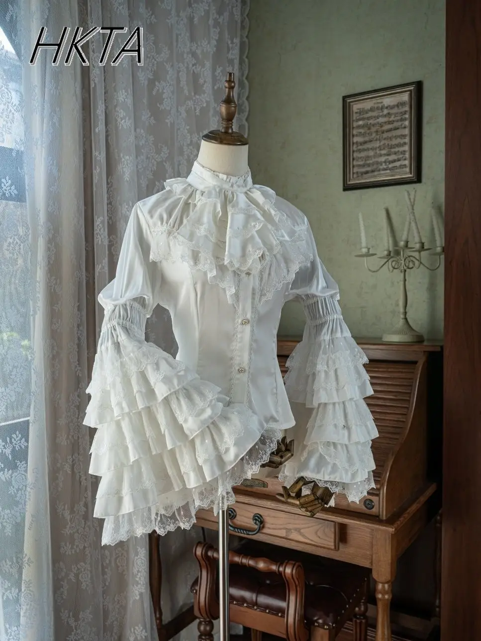 Lolita Stand Up Collar Long Flared Sleeve White Shirt Women Sweet Cute Bow Chiffon Shirts Blusas Lace Ruffle Edge Blouse Top Y2k
Lolita Stand Up Collar Long Flared Sleeve White Shirt Women Sweet Cute Bow Chiffon Shirts Blusas Lace Ruffle Edge Blouse Top Y2k
