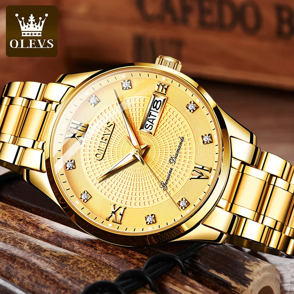 OLEVS Top Brand Men Watch Luxury Automatic Mechanical Watch Waterproof Earth Gold Steel Strap Wristwatch Luminous
OLEVS Top Brand Men Watch Luxury Automatic Mechanical Watch Waterproof Earth Gold Steel Strap Wristwatch Luminous