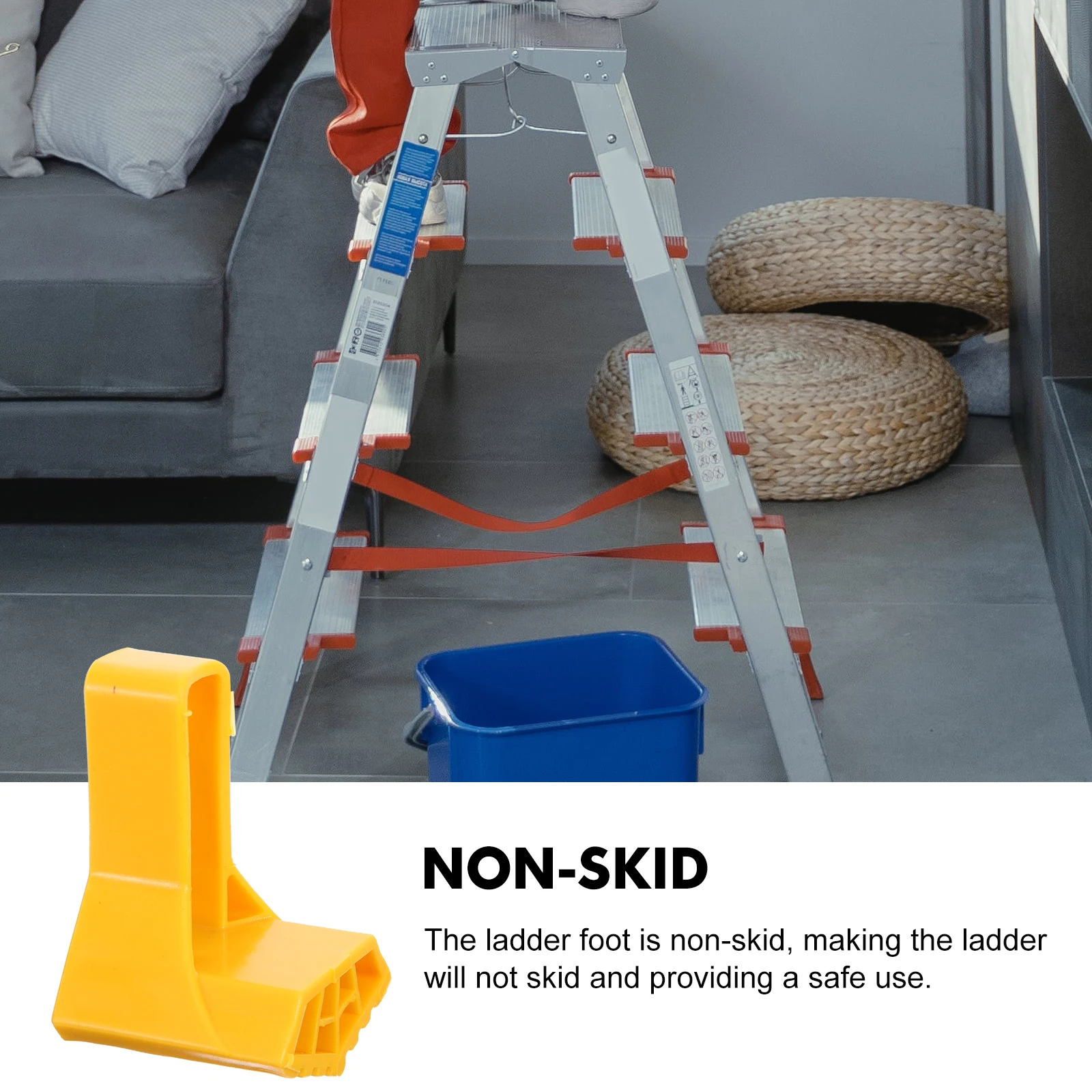 2 Pcs Yellow Fan shaped Anti skid Ladder Feet Covers Replacement Mats Non slip Pad Foldable Ladder Accessories Plastic Wear 
2 Pcs Yellow Fan shaped Anti skid Ladder Feet Covers Replacement Mats Non slip Pad Foldable Ladder Accessories Plastic Wear