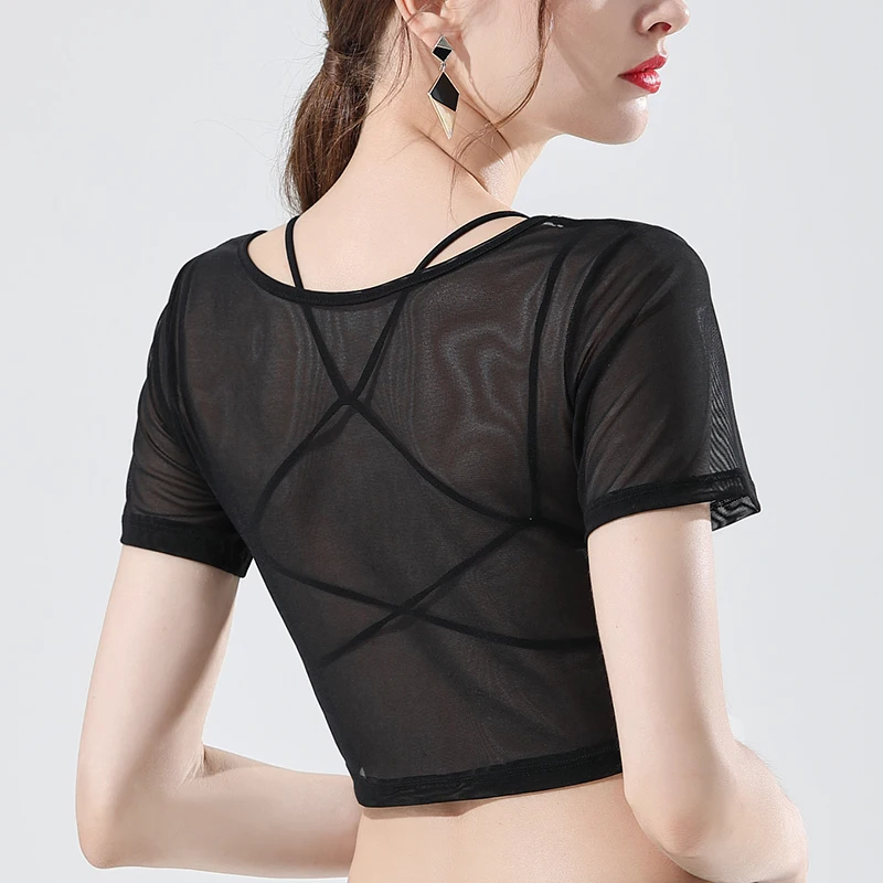 Lace Mesh Base Shirt Half Sleeve round Neck Short Style T-Shirt Inner Wear Cover up Versatile Short Sleeve round Neck Top
Lace Mesh Base Shirt Half Sleeve round Neck Short Style T-Shirt Inner Wear Cover up Versatile Short Sleeve round Neck Top