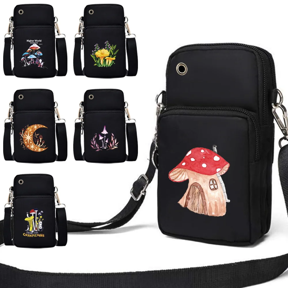 Fashion Ladies Small Crossbody Messenger Bags Women Mushroom Print Shoulder Bag Wallet Mini Card Holder Female Purse New Handbag
Fashion Ladies Small Crossbody Messenger Bags Women Mushroom Print Shoulder Bag Wallet Mini Card Holder Female Purse New Handbag