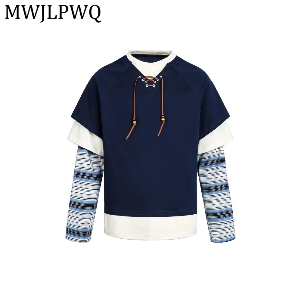 Мужской свитшот MWJLPWQ с имитацией двухслойности, в полоску, весна-осень, с цветовыми блоками, длинными рукавами, многослойным дизайном, на завязках, с круглым вырезом, модель 13240
Мужской свитшот MWJLPWQ с имитацией двухслойности, в полоску, весна-осень, с цветовыми блоками, длинными рукавами, многослойным дизайном, на завязках, с круглым вырезом, модель 13240