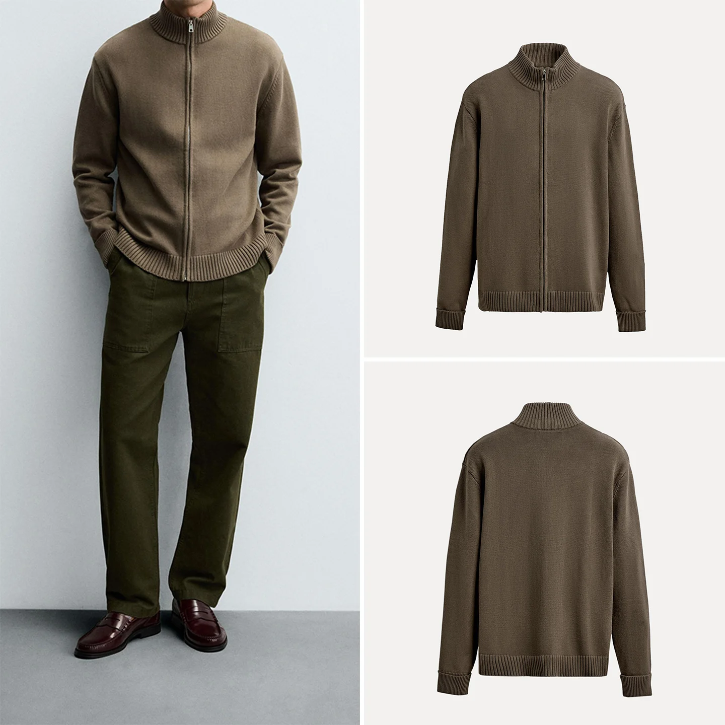 Slim Fit Knitted Zipper Collar Jaet Youth Casual Sle Long Sve Knitwear Autumn New Arrival Men's Faion Outerwear
Slim Fit Knitted Zipper Collar Jaet Youth Casual Sle Long Sve Knitwear Autumn New Arrival Men's Faion Outerwear