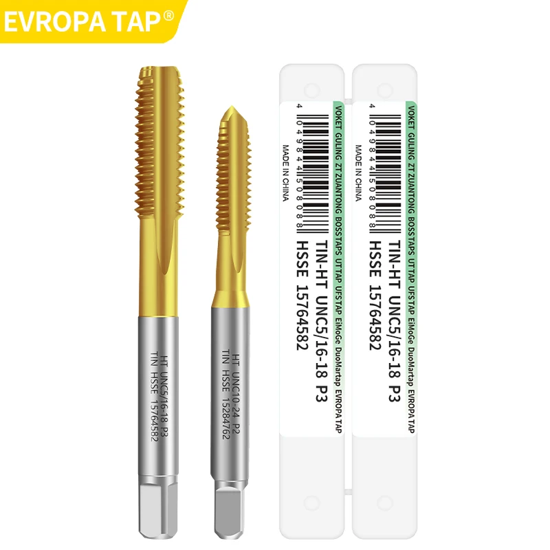 EVROPA HSS-E Unified Thread Tap, Straight Flute Screw Tap, UNC UNF UNEF 2-56 3-48~1/4 3/16 5/32 7/32 9/32 taps
EVROPA HSS-E Unified Thread Tap, Straight Flute Screw Tap, UNC UNF UNEF 2-56 3-48~1/4 3/16 5/32 7/32 9/32 taps