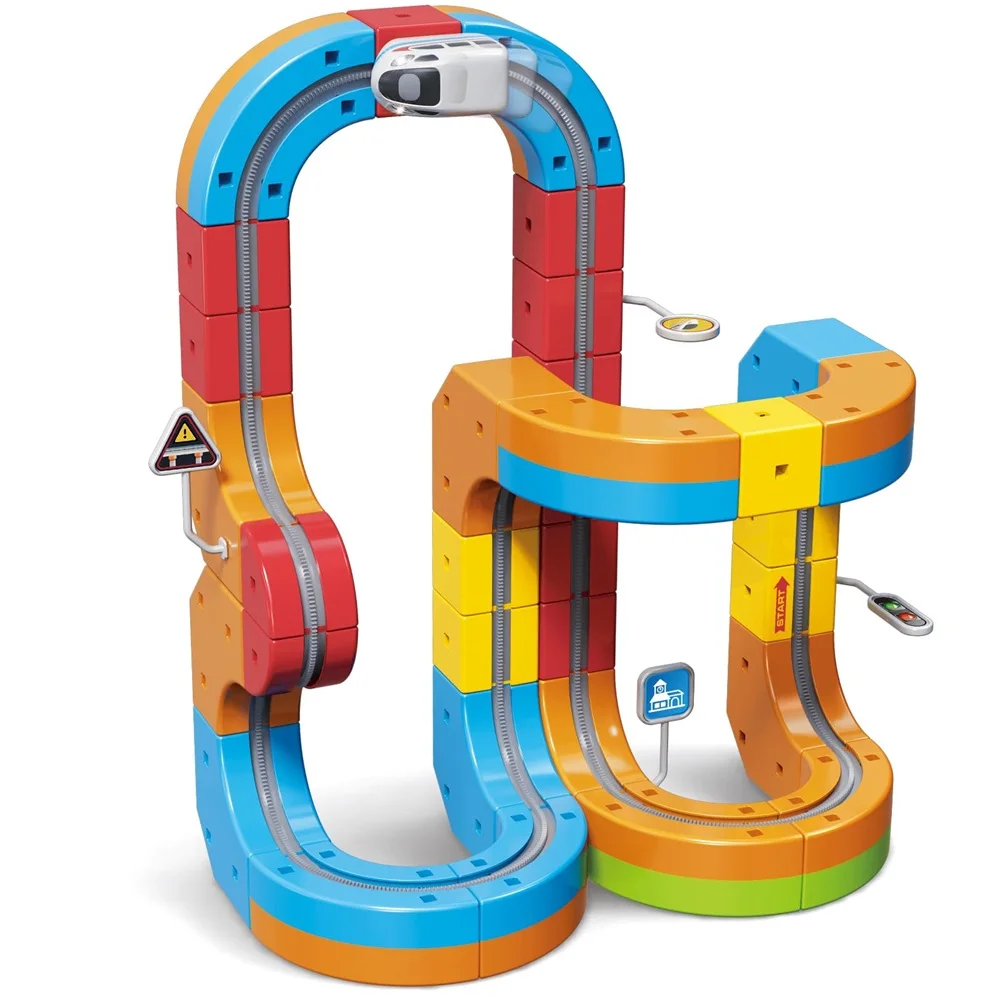 Rail Electric Train Set 3D Magic Flexible Race Track for Kids 3 4 5 6 7 8 Years Old, Race Car Track Block with Anti-Gravity,
Rail Electric Train Set 3D Magic Flexible Race Track for Kids 3 4 5 6 7 8 Years Old, Race Car Track Block with Anti-Gravity,