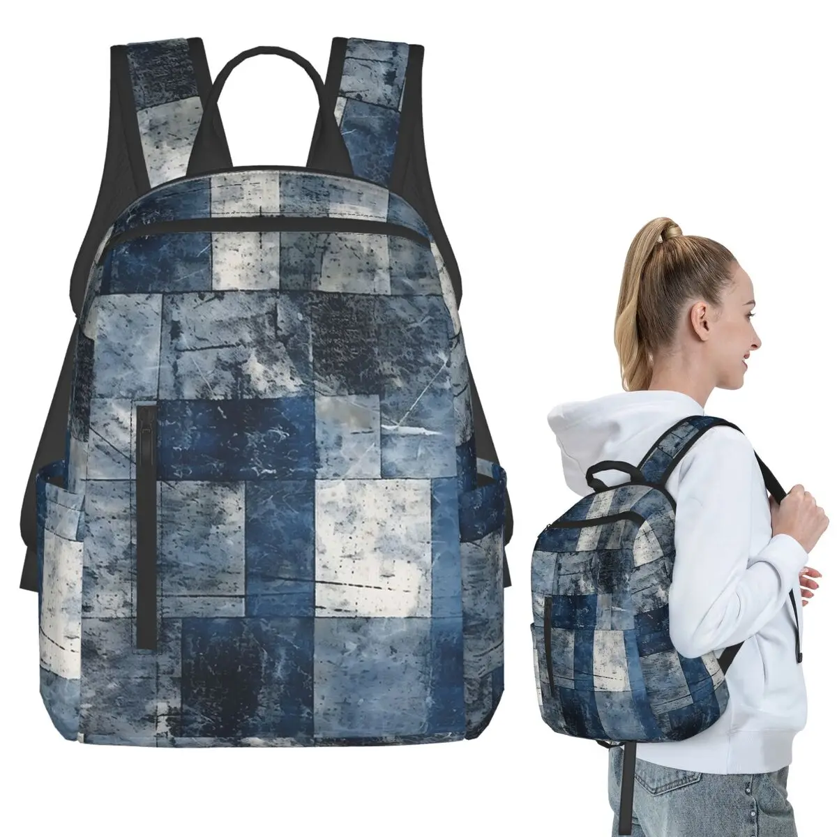 Abstract Denim Wash Pattern Backpack Student BookBag Kids School Bag Laptop Shoulder Bags Boys Girls
Abstract Denim Wash Pattern Backpack Student BookBag Kids School Bag Laptop Shoulder Bags Boys Girls