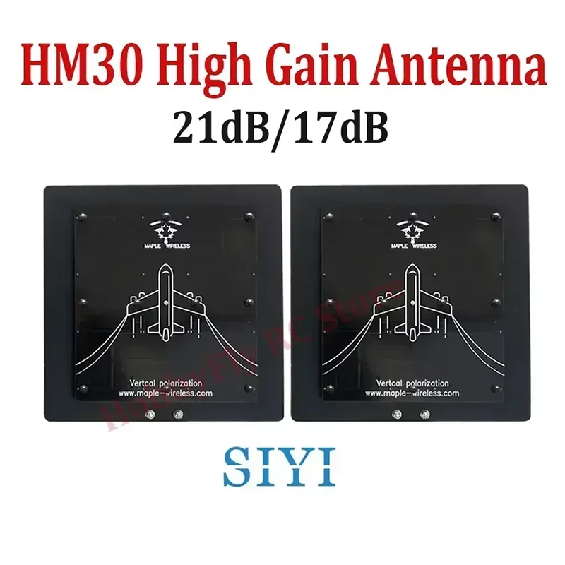 SIYI HM30 21 дБ 17 дБ антенна с высоким коэффициентом усиления направленная патч-антенна с заземлением HM30 и антенной 
SIYI HM30 21 дБ 17 дБ антенна с высоким коэффициентом усиления направленная патч-антенна с заземлением HM30 и антенной