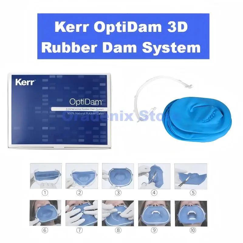 Kerr OptiDam 3D Rubber Dam Kit Dental Dam with Nipples Posterior&Anterior Isolation System for Endodontics and Restoration
Kerr OptiDam 3D Rubber Dam Kit Dental Dam with Nipples Posterior&Anterior Isolation System for Endodontics and Restoration