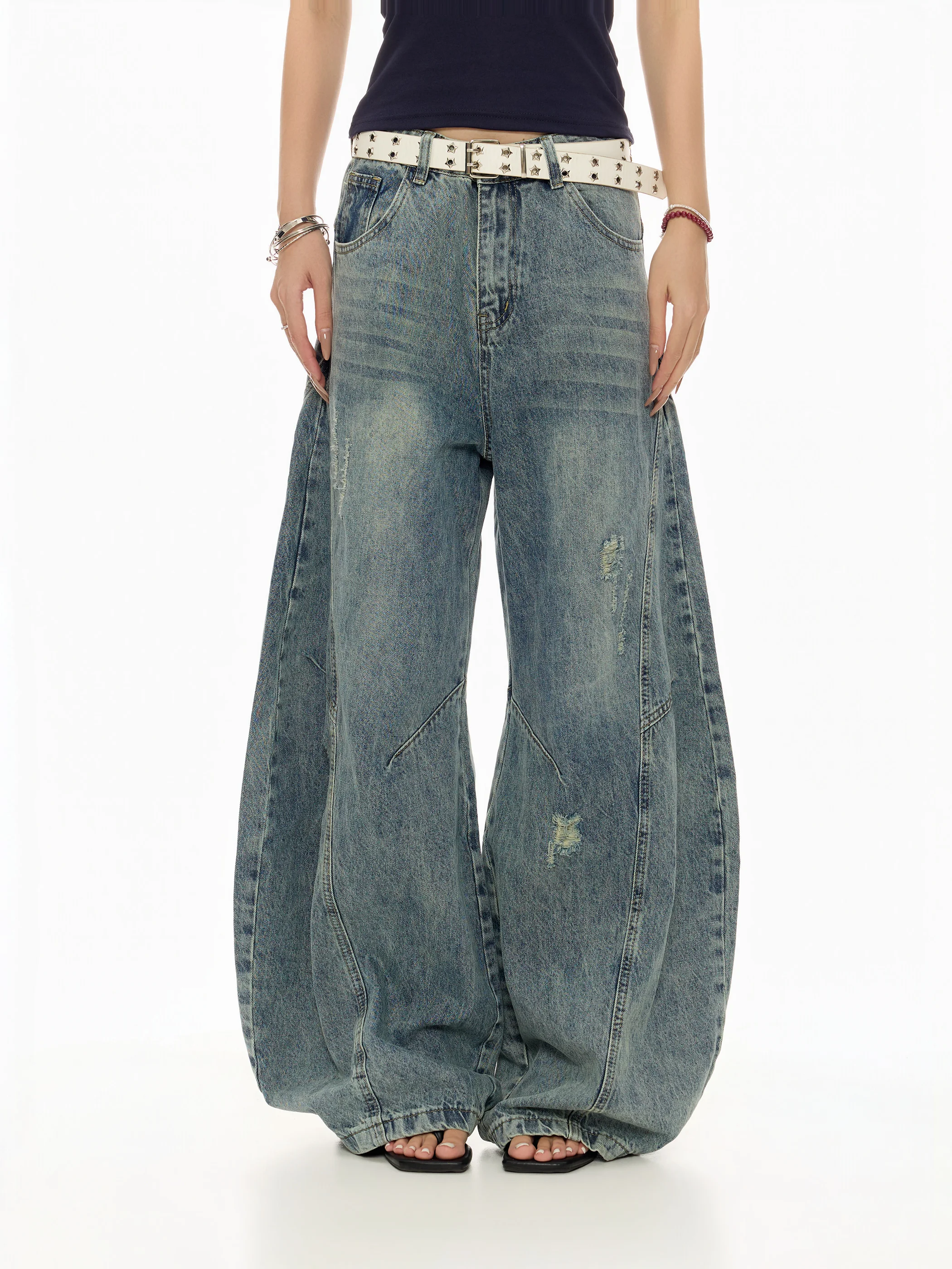 High Waist Wide Leg Denim Jeans Women's Washed Vintage Loose Straight Leg Long Pants Beer Captain American Spicy Girl
High Waist Wide Leg Denim Jeans Women's Washed Vintage Loose Straight Leg Long Pants Beer Captain American Spicy Girl