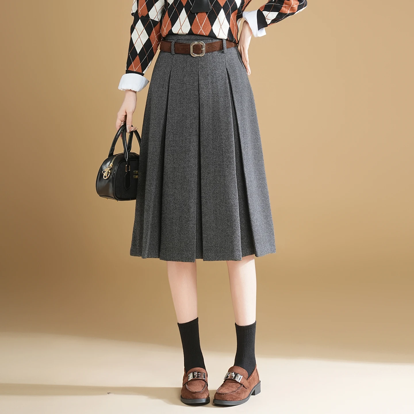 ay Woolen Plaid Skirt Women's Autumn Winter High Waist Slim A-Line Midi Skirt Pleated f Body Skirt Commute Sle
ay Woolen Plaid Skirt Women's Autumn Winter High Waist Slim A-Line Midi Skirt Pleated f Body Skirt Commute Sle