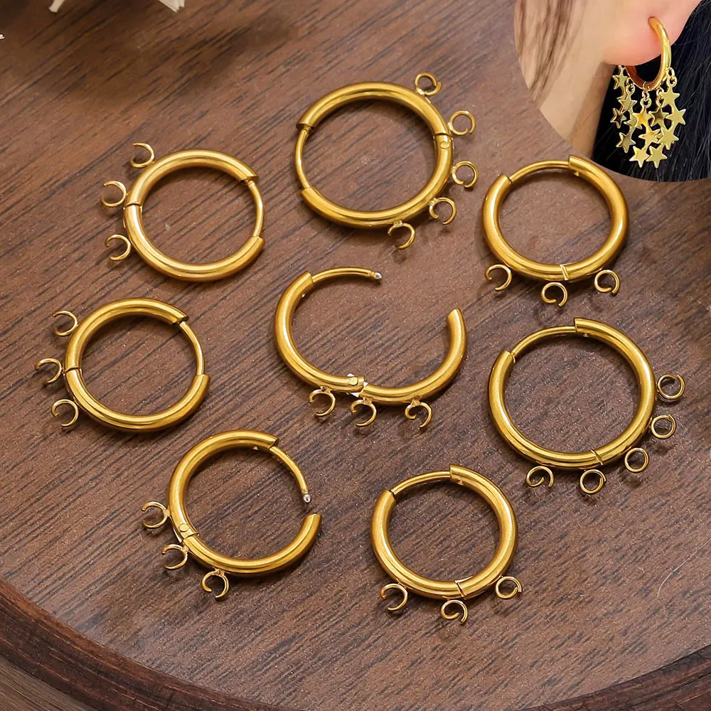 6pcs/Lot Stainless Steel Huggie Earring Hooks with Loop Round Ear Post with Open Jump Ring for DIYgold Jewelry Making Supplies
6pcs/Lot Stainless Steel Huggie Earring Hooks with Loop Round Ear Post with Open Jump Ring for DIYgold Jewelry Making Supplies
