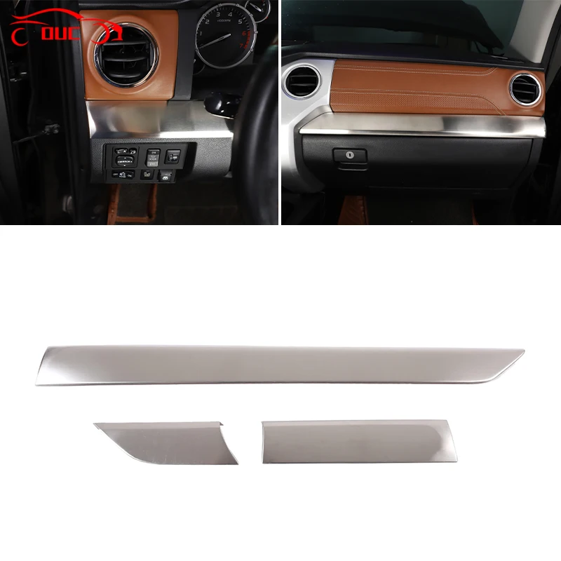 Stainless Steel Silver Car Central Control Dashboard Panel Cover Trim Strip For Toyota Tundra 2014-2021 Car Interior Accessories
Stainless Steel Silver Car Central Control Dashboard Panel Cover Trim Strip For Toyota Tundra 2014-2021 Car Interior Accessories