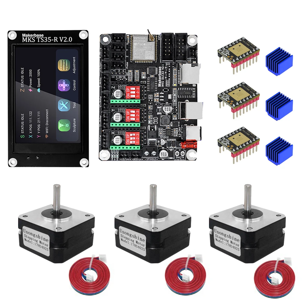 CNC Engraving Machine Drive Control Kit Laser Engraver Control Board Set MKS DLC32 V2.1 Nema17 Stepper Motor TMC2209 Mute Driver
CNC Engraving Machine Drive Control Kit Laser Engraver Control Board Set MKS DLC32 V2.1 Nema17 Stepper Motor TMC2209 Mute Driver