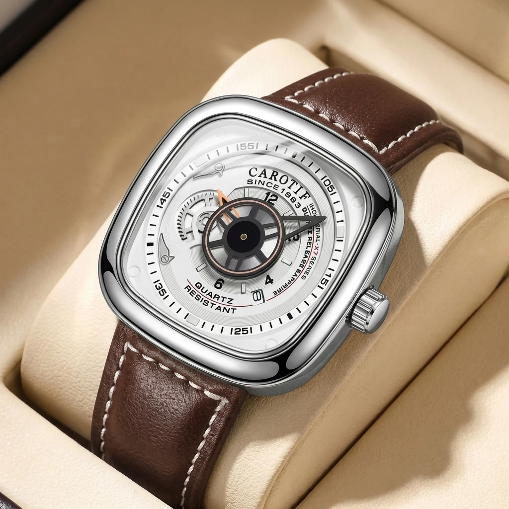 1 piece square dial brown leather strap fashion quartz watch simple and elegant daily versatile style
1 piece square dial brown leather strap fashion quartz watch simple and elegant daily versatile style