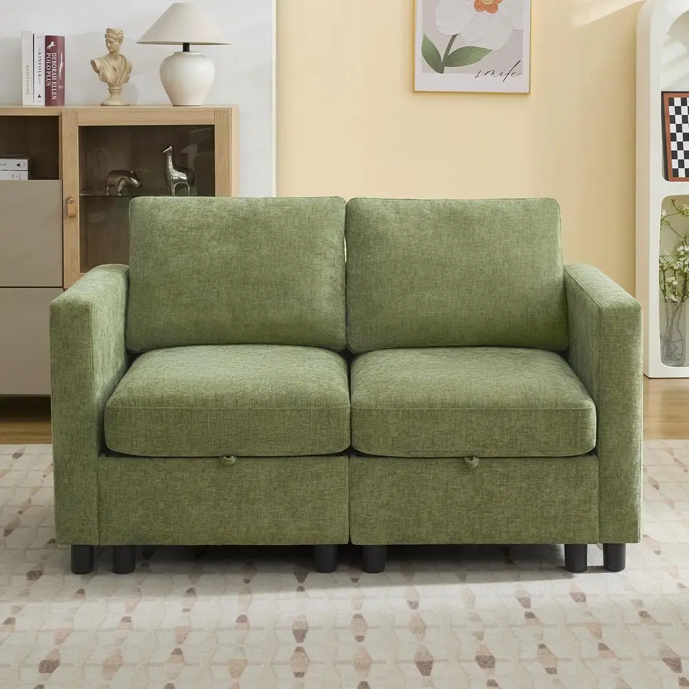 58Modular Sectional Loveseat Sofa, Modern Love Seat 2 Seater Sofa Couch with Storage, Chenille Modular Sectional Couch for Livi
58Modular Sectional Loveseat Sofa, Modern Love Seat 2 Seater Sofa Couch with Storage, Chenille Modular Sectional Couch for Livi