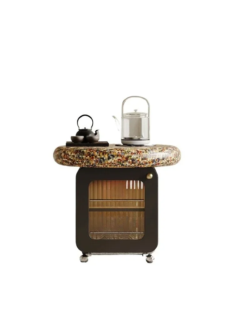 Home mobile mini small tea table light luxury modern high-end side few balcony tea cart tea table
Home mobile mini small tea table light luxury modern high-end side few balcony tea cart tea table