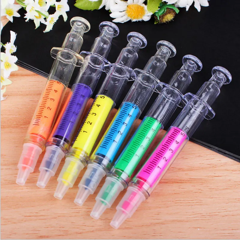 50Pcs Syringe Highlighters Novelty Fluorescent Watercolor Pen for kids Nursing Student School Supplies
50Pcs Syringe Highlighters Novelty Fluorescent Watercolor Pen for kids Nursing Student School Supplies
