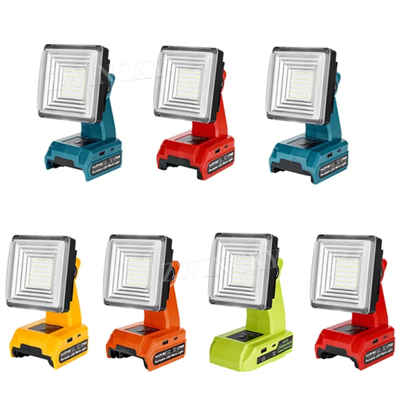 Cordless LED Work Light for Makita Milwaukee Dewalt Bosch Black&Decker Craftsman Ryobi 18v Battery Floodlight Emergency Lighting
Cordless LED Work Light for Makita Milwaukee Dewalt Bosch Black&Decker Craftsman Ryobi 18v Battery Floodlight Emergency Lighting