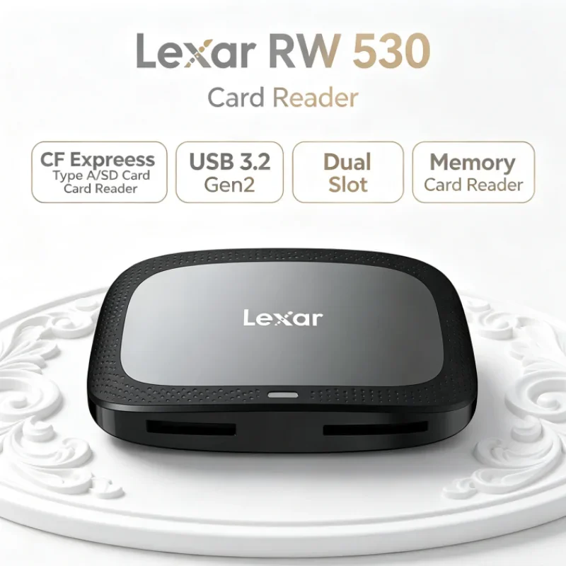 Lexar CFexpress Type A / SD Memory Card Reader RW530 SD Card Reader Dual Slot USB 3.2 Gen2 CFA Max 900MB/s
Lexar CFexpress Type A / SD Memory Card Reader RW530 SD Card Reader Dual Slot USB 3.2 Gen2 CFA Max 900MB/s