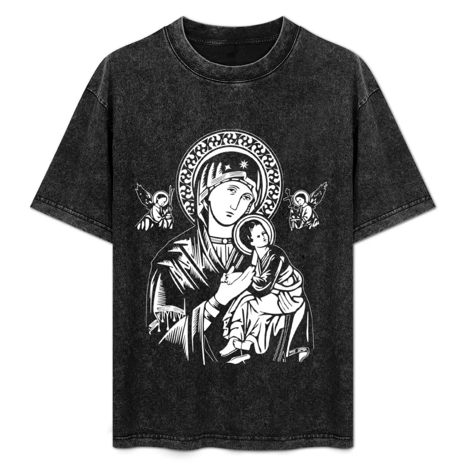 Our Lady Of Perpetual Help (on navy) T-Shirt Fashion Casual Short Sleeve T-Shirt
Our Lady Of Perpetual Help (on navy) T-Shirt Fashion Casual Short Sleeve T-Shirt