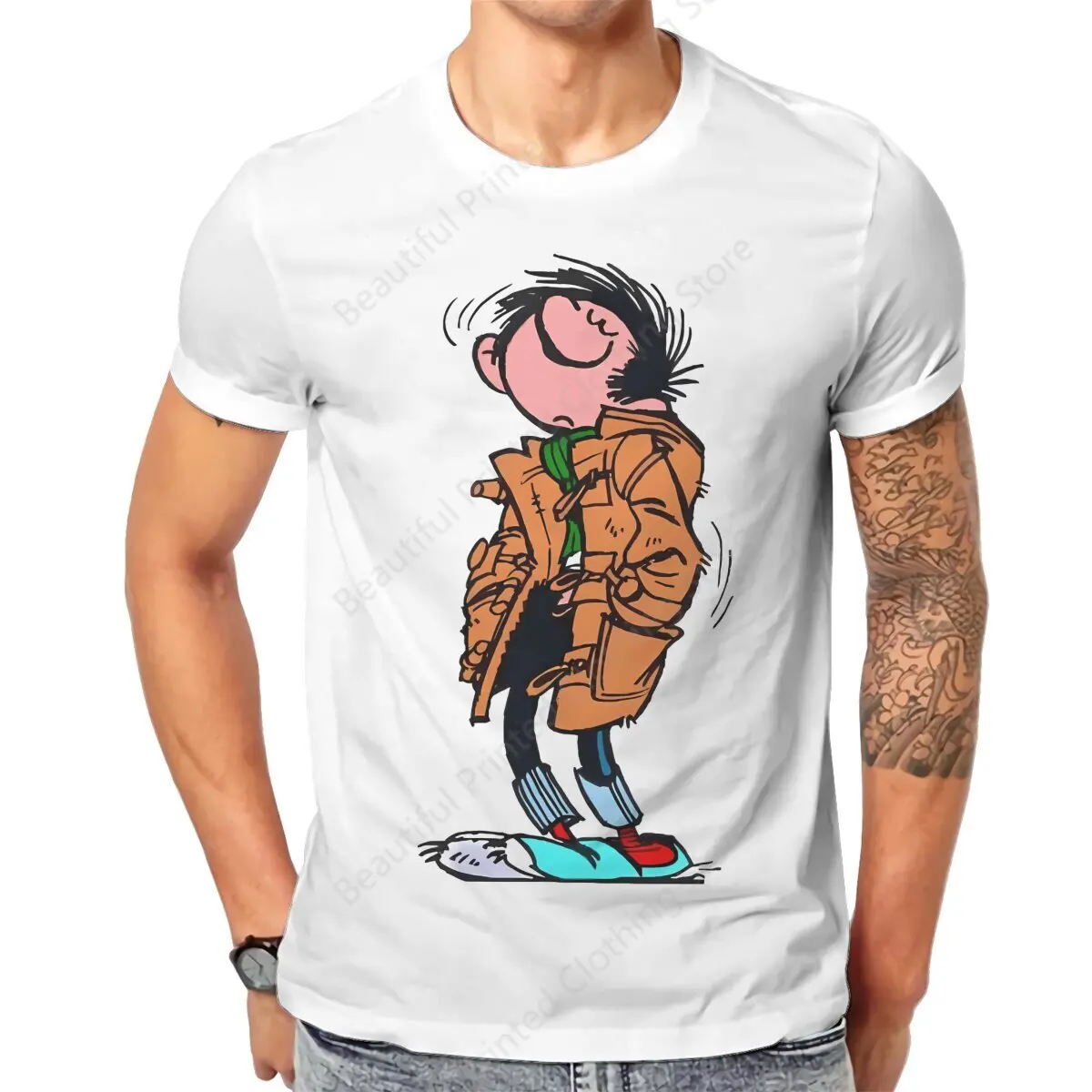 100% Cotton T-shirt Gaston lagaffe Print Comfrot Men's Women's T-Shirts Streetwear Basic Top Trend Fun Versatile
100% Cotton T-shirt Gaston lagaffe Print Comfrot Men's Women's T-Shirts Streetwear Basic Top Trend Fun Versatile