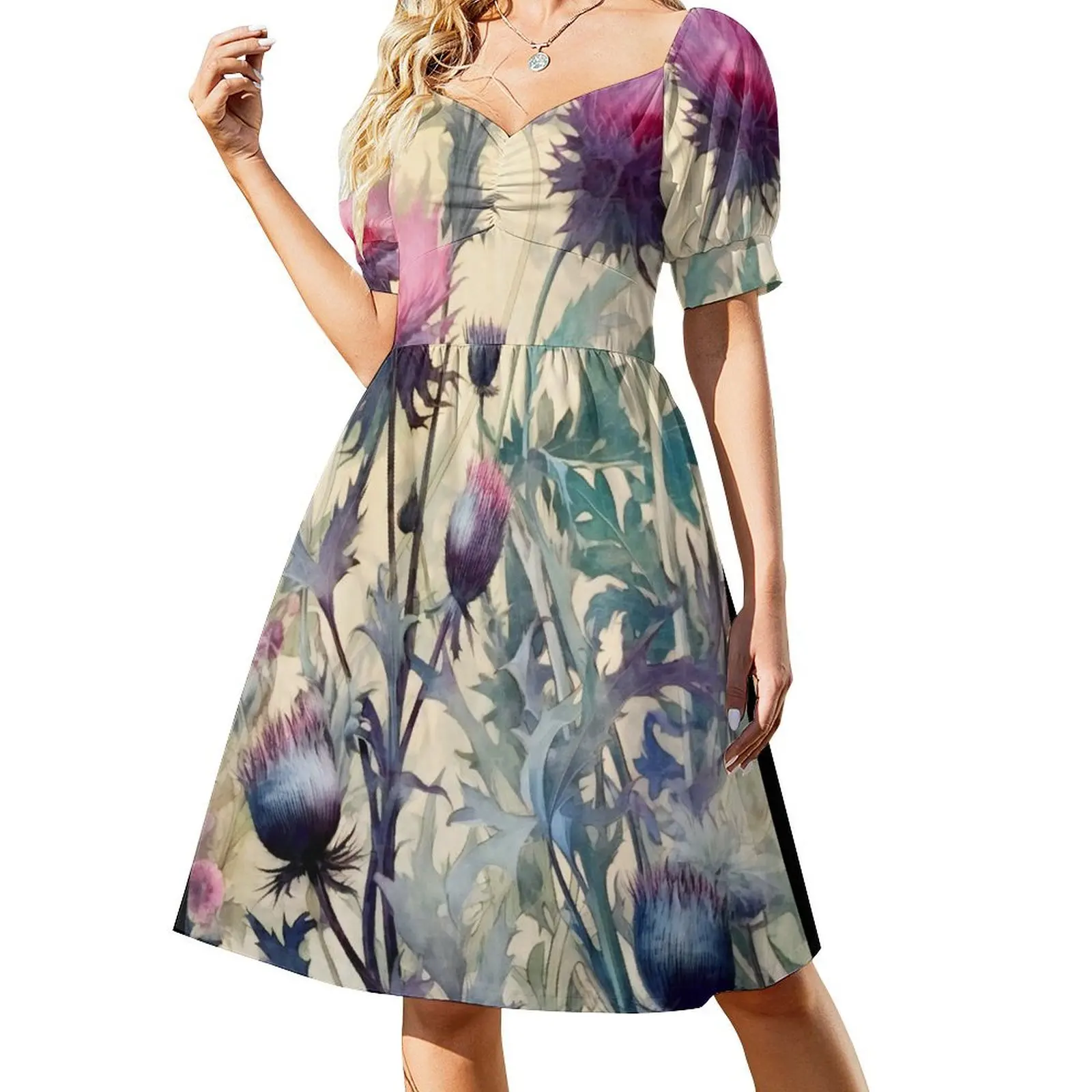 Vintage floral - Scottish Thistles Short Sleeved Dress luxury dresses Woman's evening dress summer outfits for women 2025 Dress
Vintage floral - Scottish Thistles Short Sleeved Dress luxury dresses Woman's evening dress summer outfits for women 2025 Dress