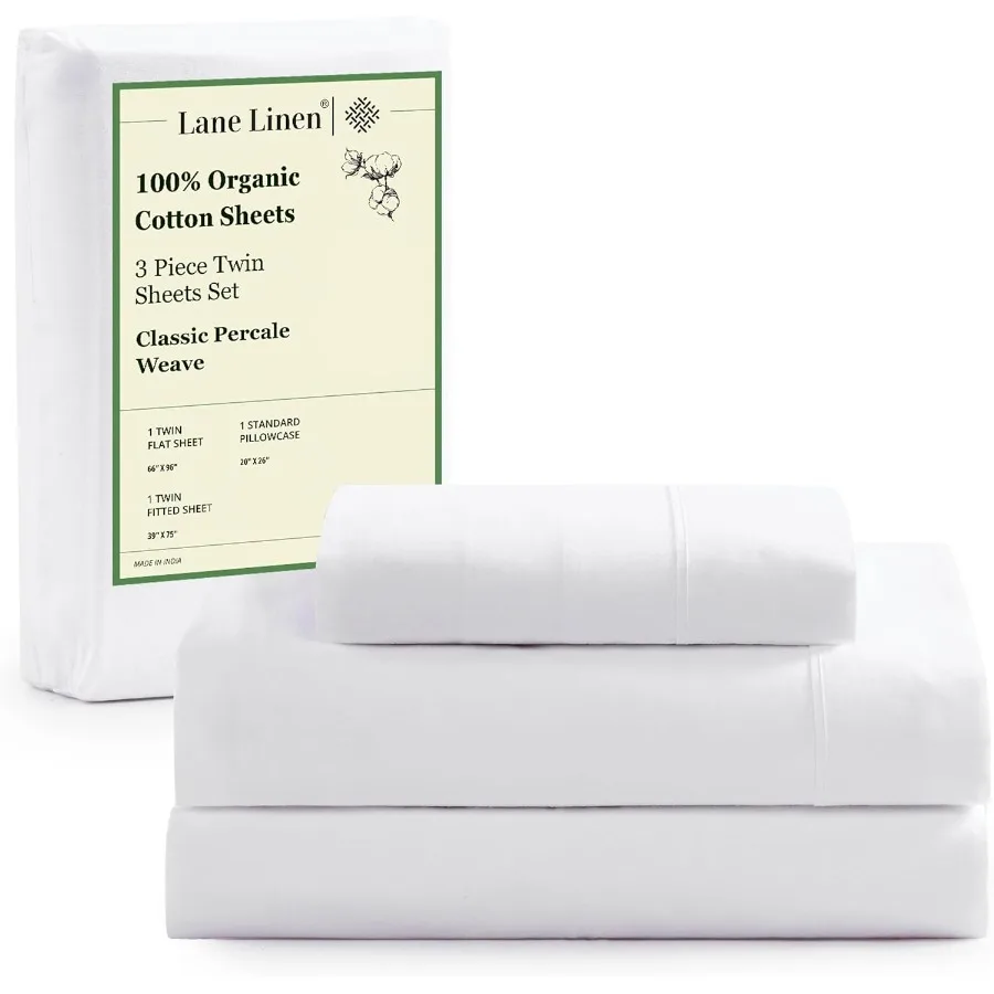100 Organic Cotton Twin Sheets Set 3Pc for Twin Size Bed Soft and Comfy Breathable Cotton Percale Sheets Ideal for Dorm Rooms L
100 Organic Cotton Twin Sheets Set 3Pc for Twin Size Bed Soft and Comfy Breathable Cotton Percale Sheets Ideal for Dorm Rooms L