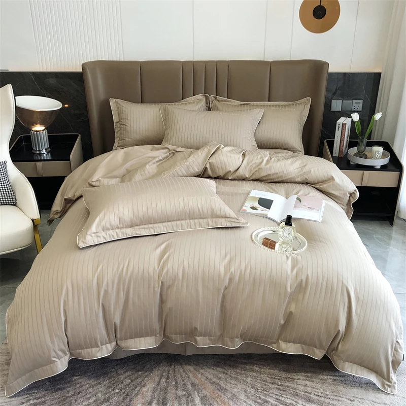 2023 New Long-staple Cotton Stitching Embroidery Plain Color Four-piece Bed Linen Cotton Bedding Light Luxury Style Beige Color
2023 New Long-staple Cotton Stitching Embroidery Plain Color Four-piece Bed Linen Cotton Bedding Light Luxury Style Beige Color