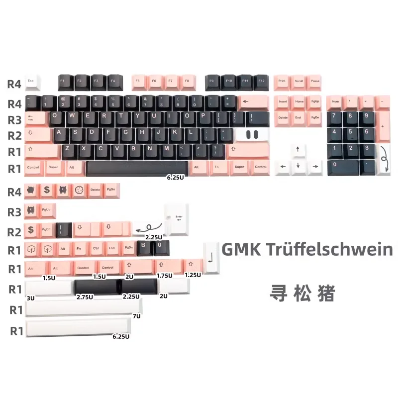 GMK Trüffelschwein Keycaps 140 Keys PBT Material Cherry Profile DYE-SUB For MX Switch 61/68/75/84/87/98/104 Mechanical Keyboard
GMK Trüffelschwein Keycaps 140 Keys PBT Material Cherry Profile DYE-SUB For MX Switch 61/68/75/84/87/98/104 Mechanical Keyboard