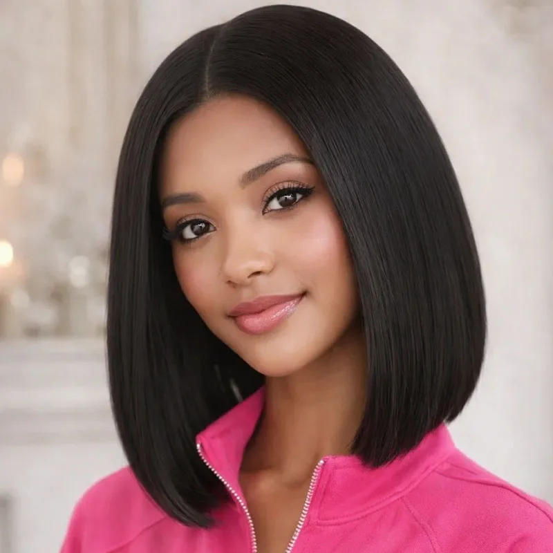 Гладкий 12-дюймовый черный синтетический парик Боб, прямые волосы длиной до плеч, подходит для женских путешествий и собраний на ноше
Гладкий 12-дюймовый черный синтетический парик Боб, прямые волосы длиной до плеч, подходит для женских путешествий и собраний на ноше