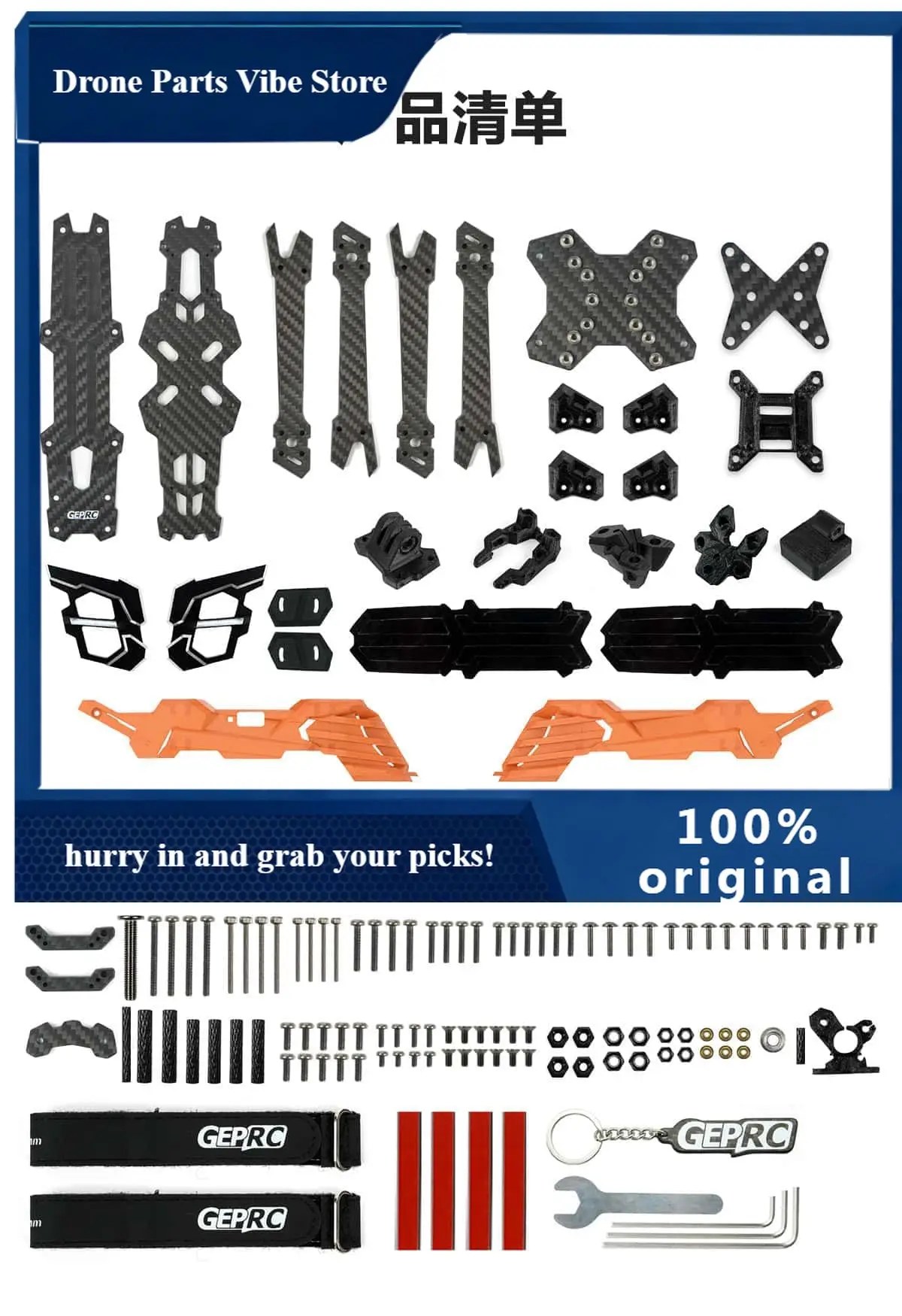 Комплект для модернизации FPV-системы APGEPRC GEP-Vapor X5 O4 Pro Frame Rack Overdrive Kit с улучшенной камерой, 206 г, для 5-дюймовых пропеллеров
Комплект для модернизации FPV-системы APGEPRC GEP-Vapor X5 O4 Pro Frame Rack Overdrive Kit с улучшенной камерой, 206 г, для 5-дюймовых пропеллеров