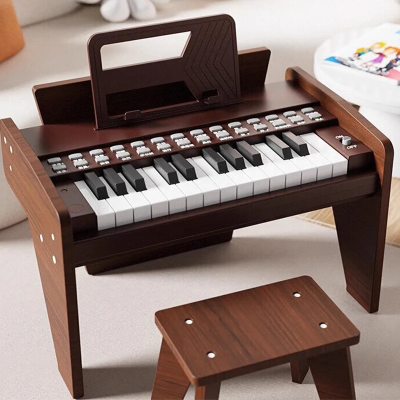 Children's Piano Toy Wooden Mini Electronic Beginner Musical instruments Educational Kids Piano 25 Key Mini Digital Keyboard
Children's Piano Toy Wooden Mini Electronic Beginner Musical instruments Educational Kids Piano 25 Key Mini Digital Keyboard