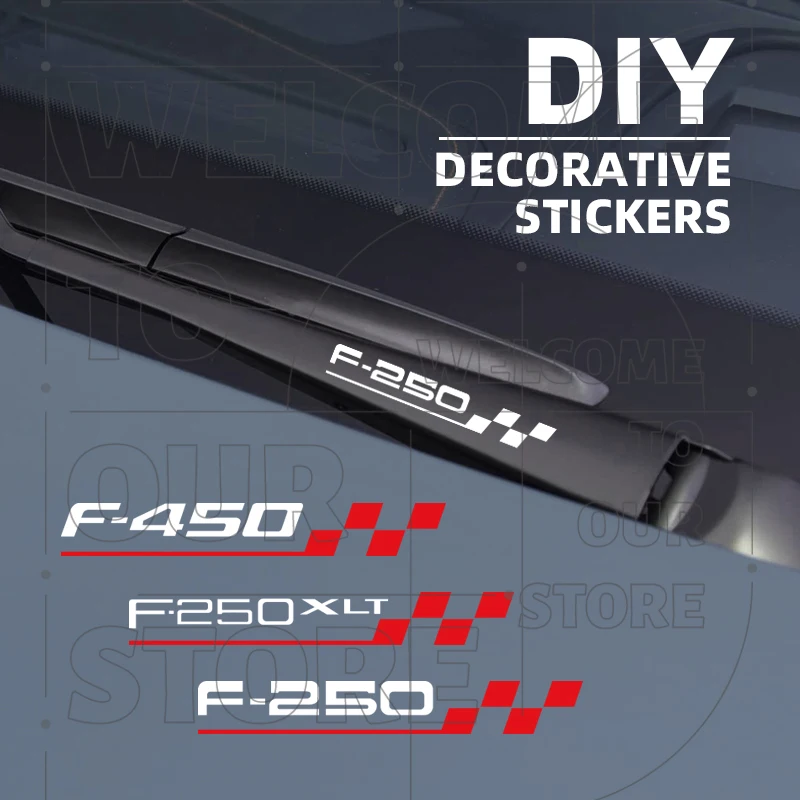 4pcs Car For Ford F-250 XLT Ranger F-450 Pickup Raptor LOGO Emblem Interior Decor Decals Car Window Wiper Stickers Accessories
4pcs Car For Ford F-250 XLT Ranger F-450 Pickup Raptor LOGO Emblem Interior Decor Decals Car Window Wiper Stickers Accessories