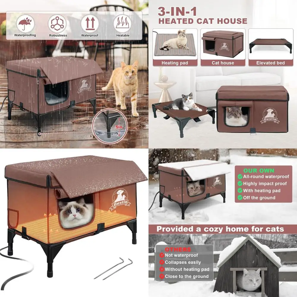 Insulated Outdoor Cat Shelter with Elevated Eaves, Waterproof and Weatherproof for Feral Cats, Suitable for Garage or Yard (21 x
Insulated Outdoor Cat Shelter with Elevated Eaves, Waterproof and Weatherproof for Feral Cats, Suitable for Garage or Yard (21 x