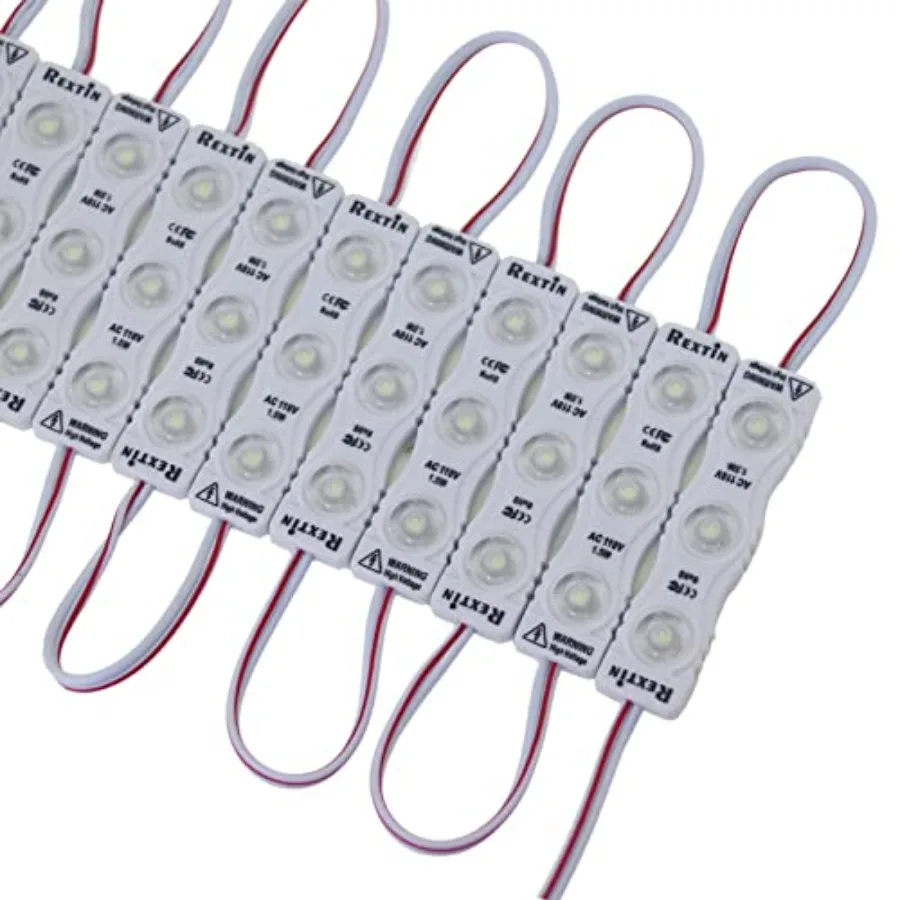 Super Bright 100pcs 110V 2835 3 LED Module Storefront Lights 1.5W Waterproof Decorative Light for Letter Sign Advertising Signs
Super Bright 100pcs 110V 2835 3 LED Module Storefront Lights 1.5W Waterproof Decorative Light for Letter Sign Advertising Signs