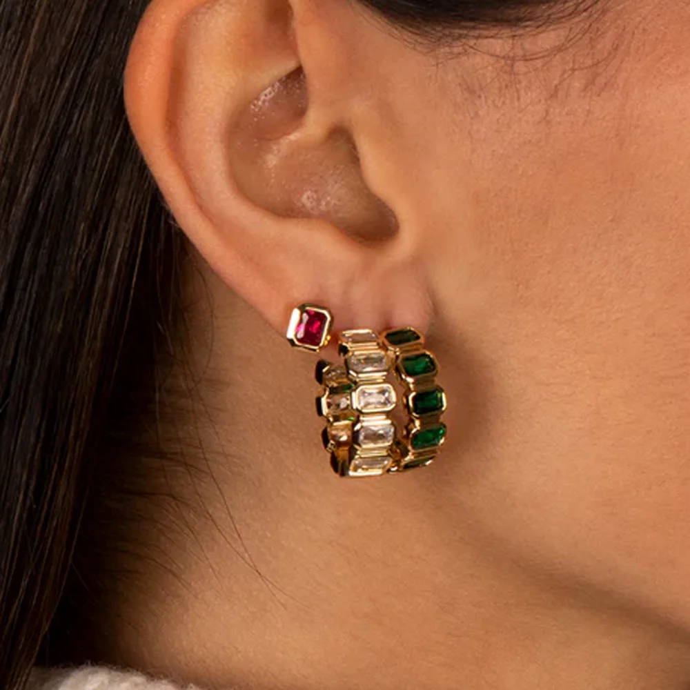 2025 New Luxury Female Cubic Zircon Stone Earrings Fashion Bling CZ Rainbow Jewelry Romantic Boho Stud Earrings For Women Girls
2025 New Luxury Female Cubic Zircon Stone Earrings Fashion Bling CZ Rainbow Jewelry Romantic Boho Stud Earrings For Women Girls