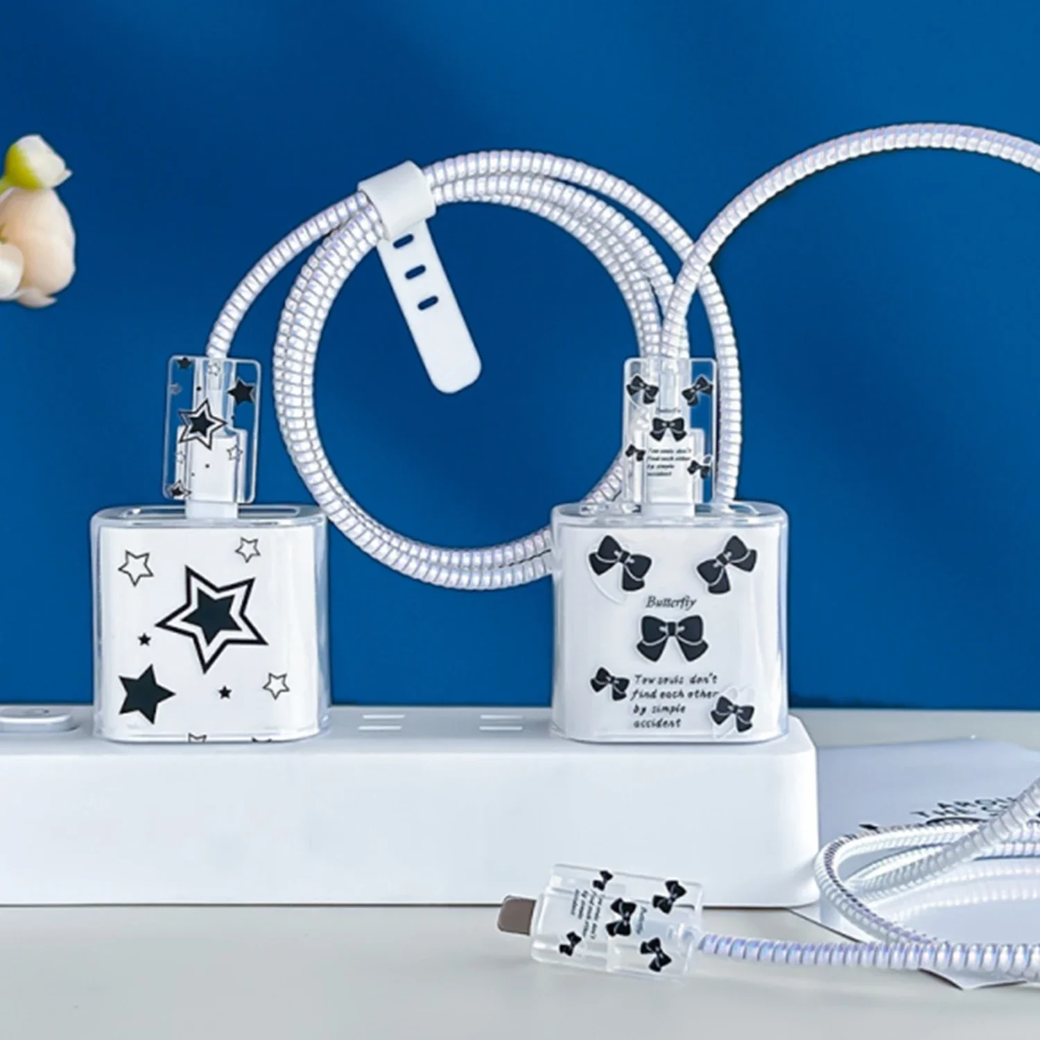 Star/ Bow Knot 5pcs Charging Data Cable Protector Winder Accessories 18/20w Charger Protective Cover Cable Organizer
Star/ Bow Knot 5pcs Charging Data Cable Protector Winder Accessories 18/20w Charger Protective Cover Cable Organizer