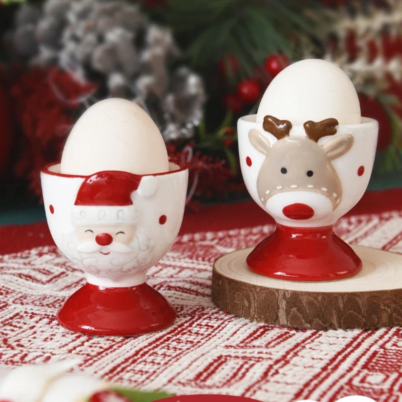 Christmas Decoration Ceramic Egg Cup Boiling Egg Rack Breakfast Table Supplies Cute Elk Small Wine Glass Egg Tray Kitchenware
Christmas Decoration Ceramic Egg Cup Boiling Egg Rack Breakfast Table Supplies Cute Elk Small Wine Glass Egg Tray Kitchenware